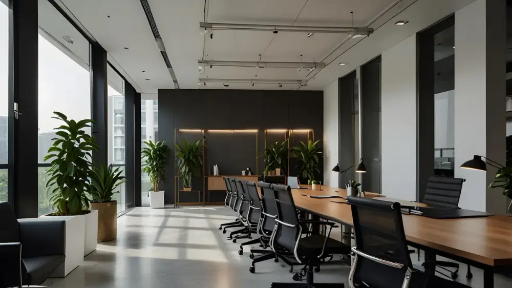 Obra corporativa — escritório executado pela Potencial